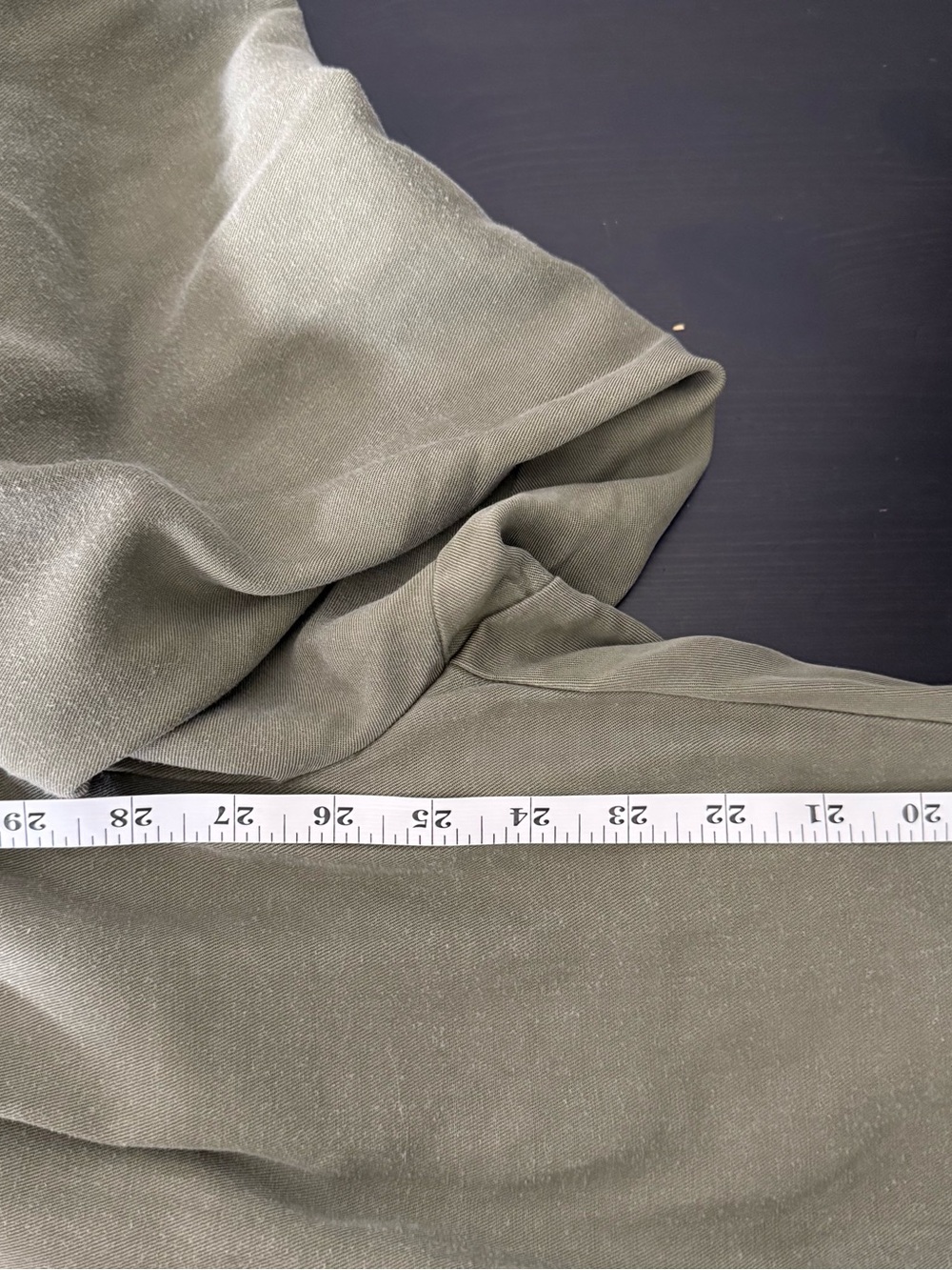 Cartonnier Anthropologie Paperbag Pants Sz 8 Olive Green Cropped Tie Waist 90s - Picture 15 of 15